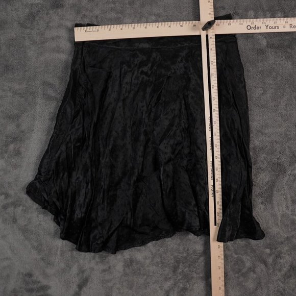 Free People Starstruck Mini Skirt Women's 2 Black  Wrap Summer Party Dancing New - Picture 4 of 12